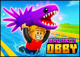 Balıklar ve brainroot balık karakterleriyle dolu bir kaotik alemde Obby olarak balık yakalayıp satın ve gelişin