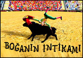 Karanlık bir ortamda tutulan yiyecek ve su verilmeyen boğa arena da bunun intikamını alıyor - 48