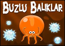 Etrafta dağılmış buz kaplı balıkları bomba ile patlatıp topla