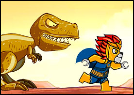 Lego Chima jurassic parkta peşindeki raptordan kaçmaya çalışıyor ona yardımcı olun