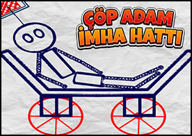 Patlayan düzenekleri zekice kullanarak sabit duran çöp adamı aşağı gönderip imha et tabi kolaysa