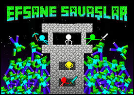 Minecraft benzeri bir alemde çöp adam olarak ölümsüzler ordusuna karşı savaş - 5