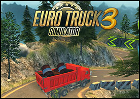 Euro Truck Simulator 3 ile zorlu köy yollarında kamyonunuzu ustaca manevralarla sürüp malzemeleri döküp saçmadan yerine ulaştırıyoruz - 1