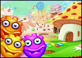 Candy crash türü bu oyunumuzda renkli jelibonları birleştirip yok etmeye çalışıyoruz