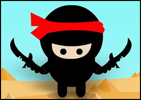 Usta bir ninja olarak havada uçuşan ninja bıçaklarının arasından uçarak karşıya geç