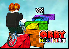 Obby bu sefer bisikletiyle zorlu parkurlar üzerinde eğlence ve heyecan dolu bir macera yaşıyor - 1