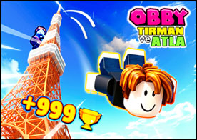 Merdivenleri tırmanarak çıkabildiğin kadar yükseğe çık ve kendini boşluğa bırakarak Obby ile eğlencenin tadını çıkar - 20