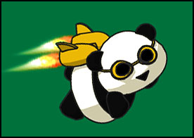 Roket panda sırtındaki roket sistemiyle gidebileceği kadar uzağa gitmeye çalışıyor